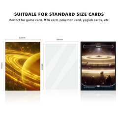 Katomula 66x92mm sleeves fit standard MTG cards for reliable wrapping.