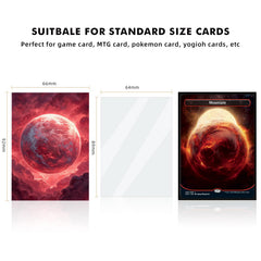 Katomula 66x92mm standard-size sleeves fit most MTG cards securely.