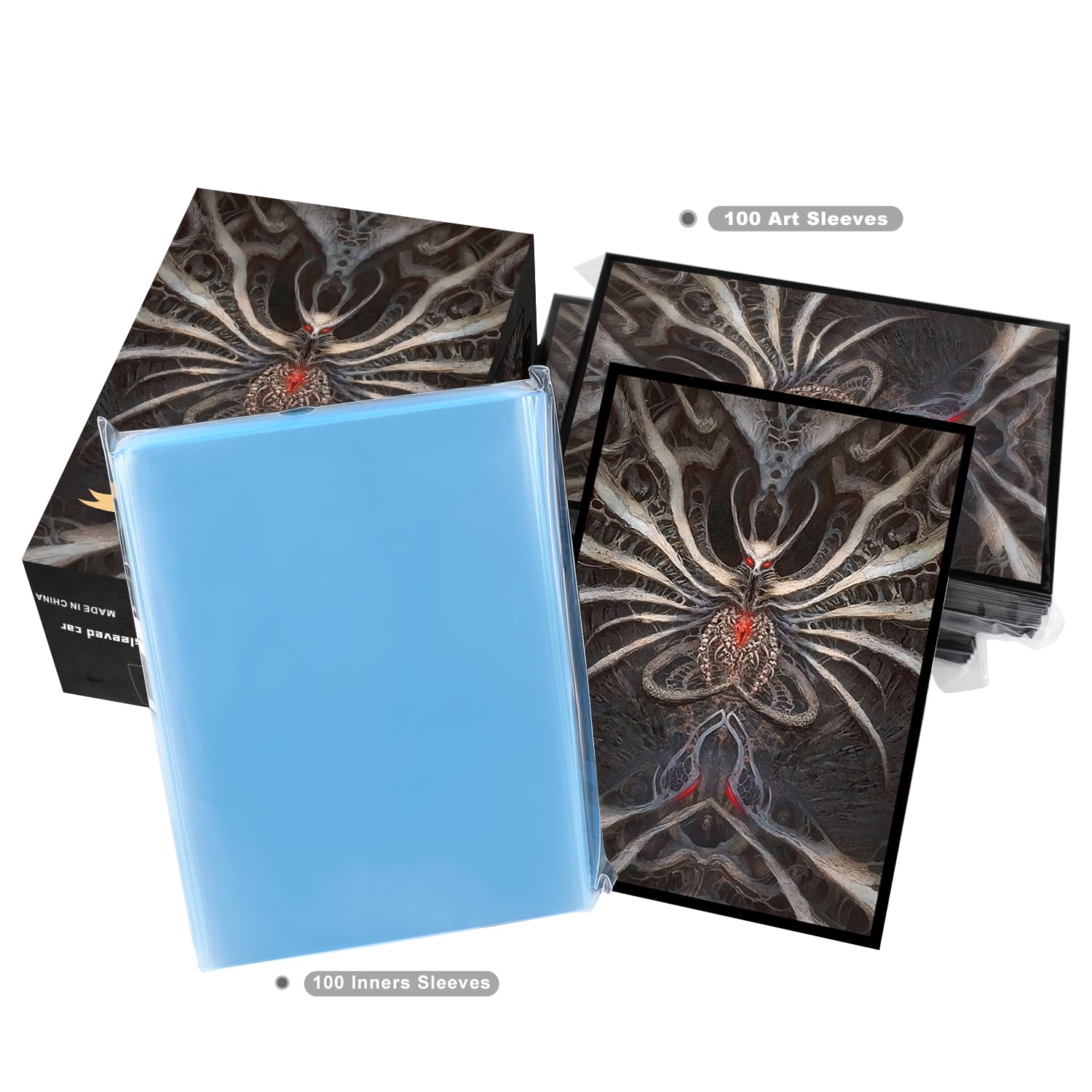 Katomula elegant box stores 100 sleeves or 70 sleeved cards.
