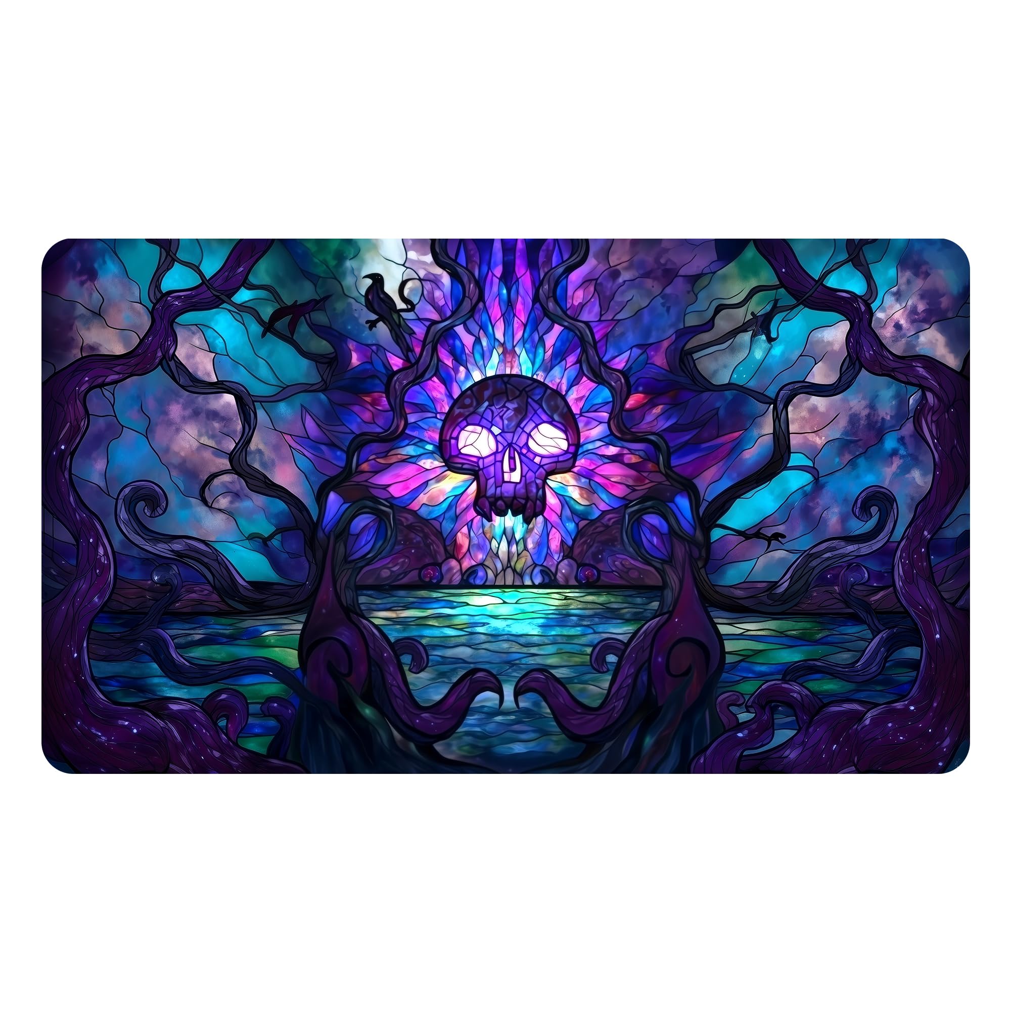 Katomula MTG playmat stable surface for focused gameplay.