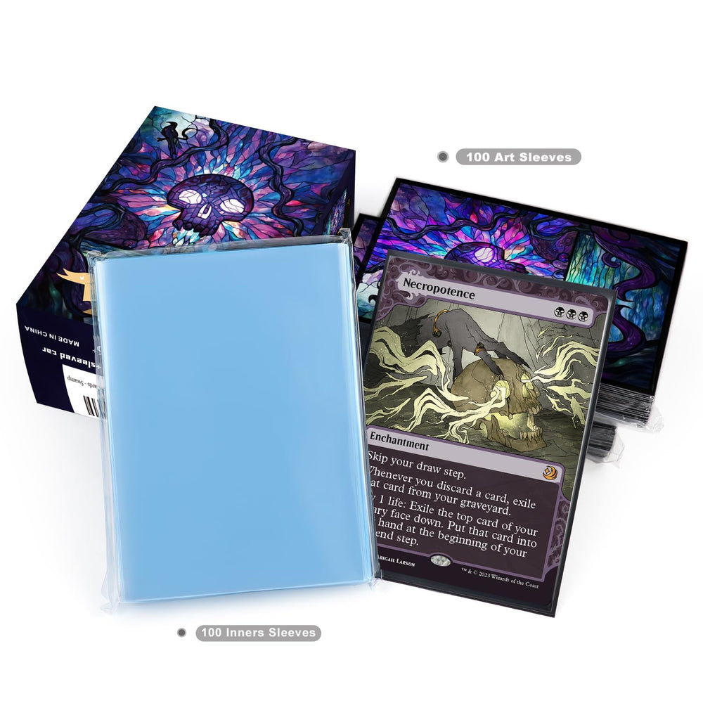 Katomula compact storage box holds 100 sleeves or 70 sleeved cards.