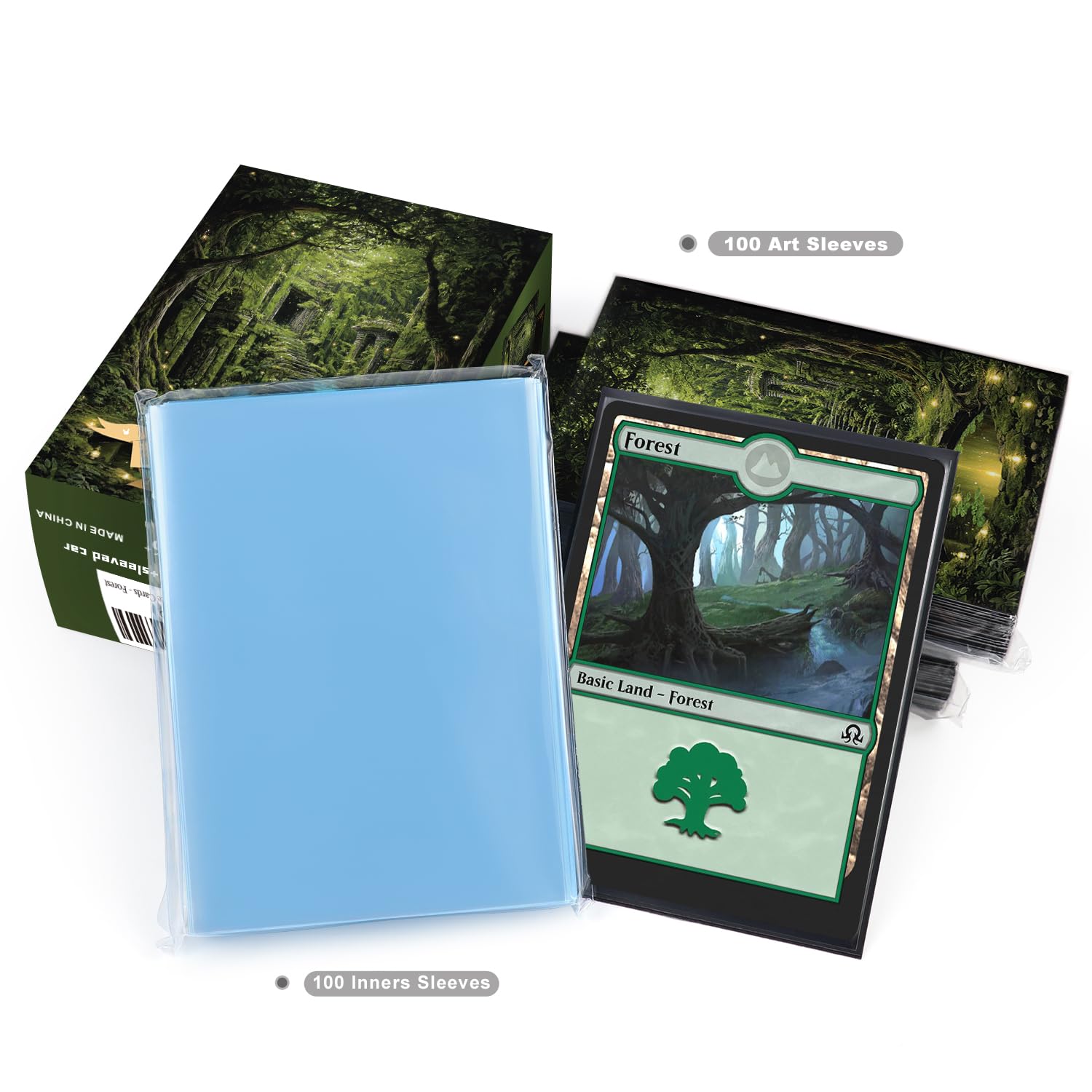 Katomula sleeves box storage keeps 100 sleeves or 70 sleeved cards organized