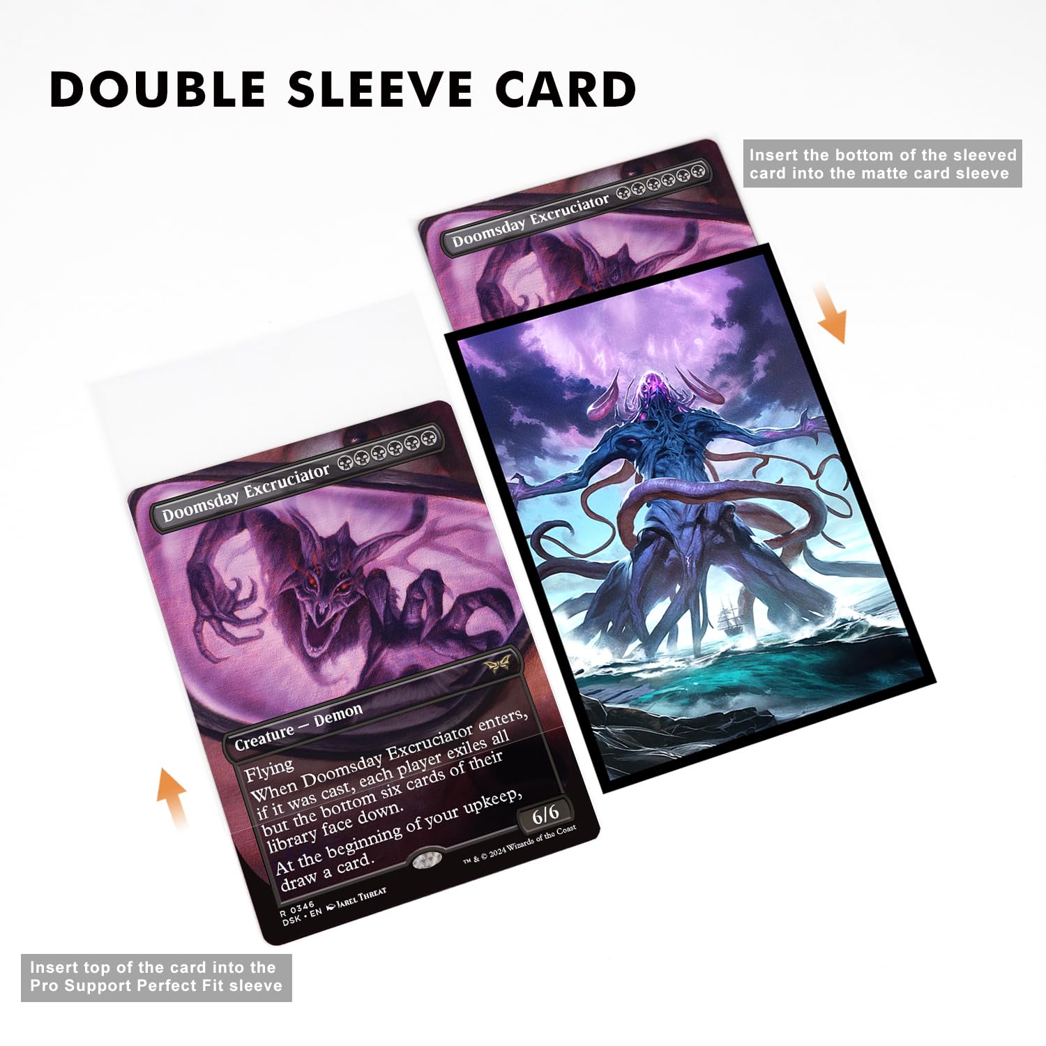 Designed for standard and smaller MTG cards with double-sleeve compatibility