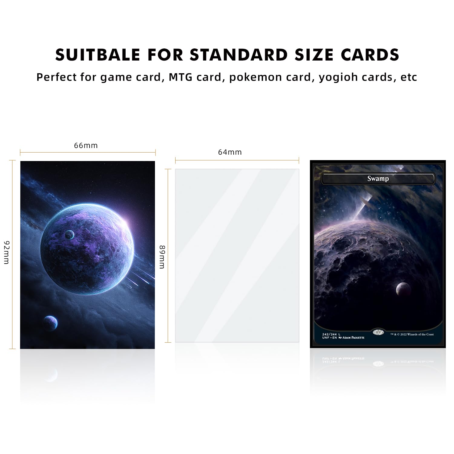 Katomula Swamp Planet sleeves ultra-clear fronts showcase card art vividly