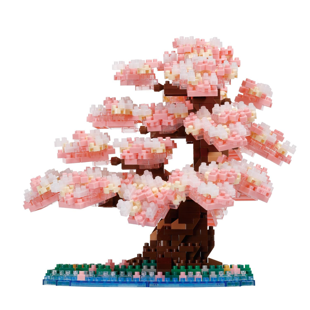 Close-up of KAWADA Nanoblock Yoshino Cherry petals highlighting micro-detail for collectors