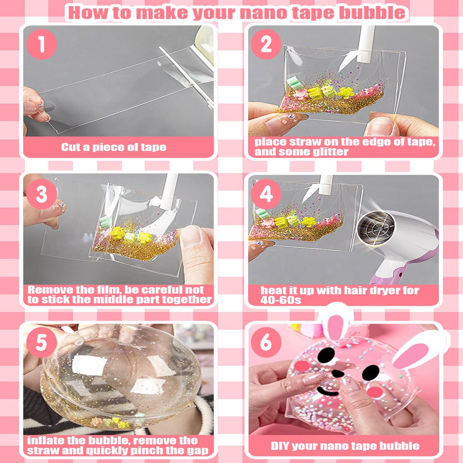 KAWAIZOO nano tape clay colors provides variety for imaginative bubble art projects.