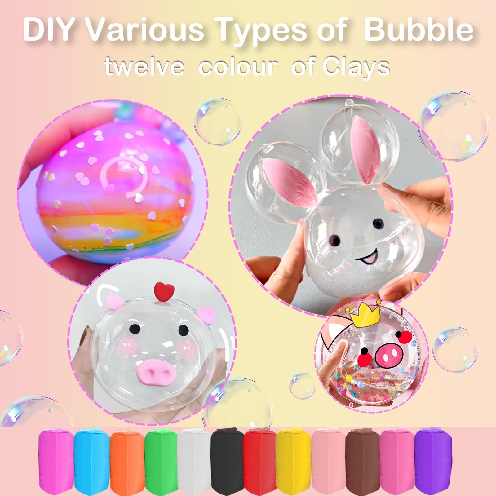 KAWAIZOO nano tape bubbles straw starter enables quick, creative bubble setups.