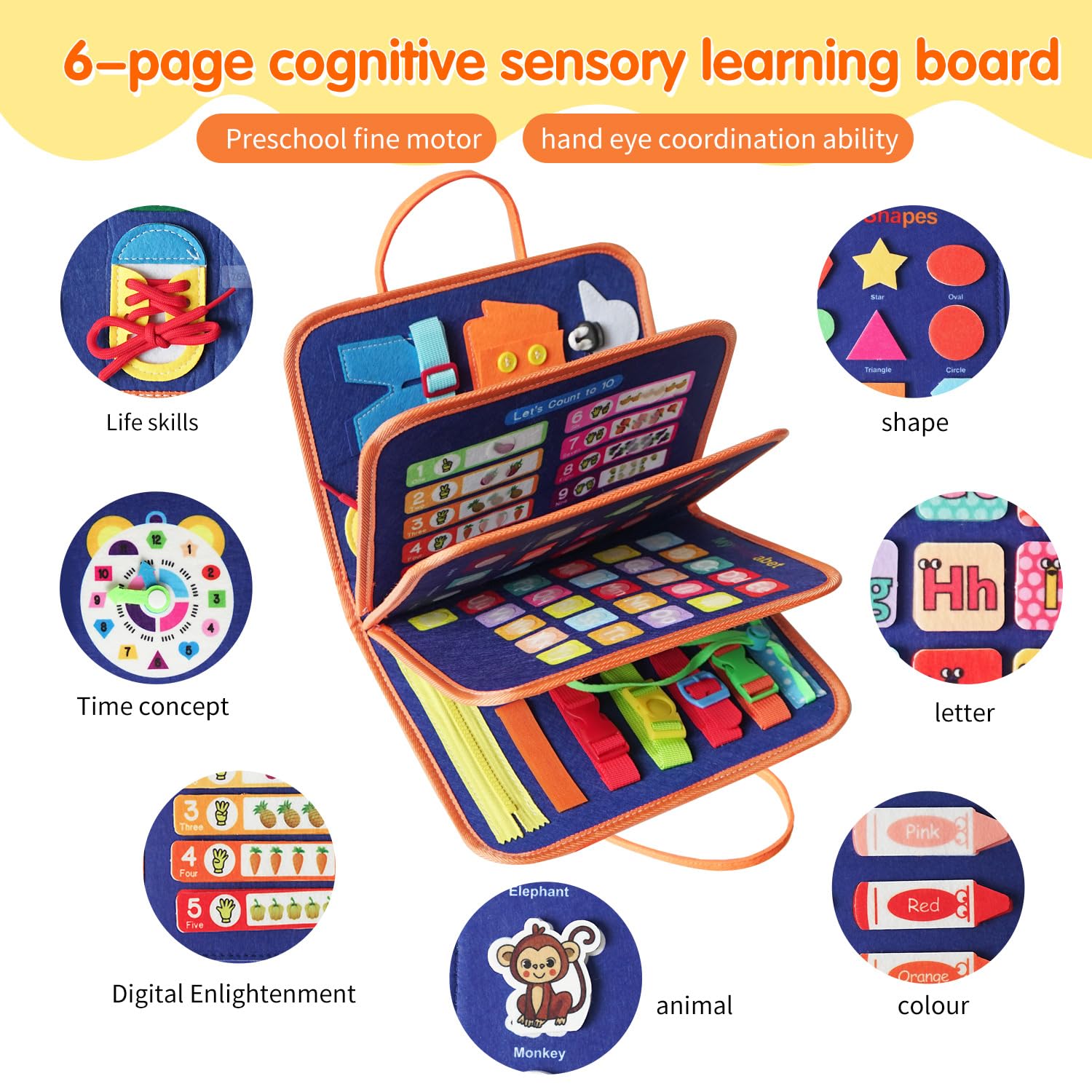 KAWITLO busy board number page supports counting and numeracy practice.