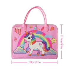 KAWITLO Unicorn Learning Board felt material feels durable and safe.