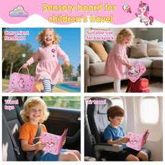 KAWITLO Unicorn Learning Board letters and numbers section supports early literacy.