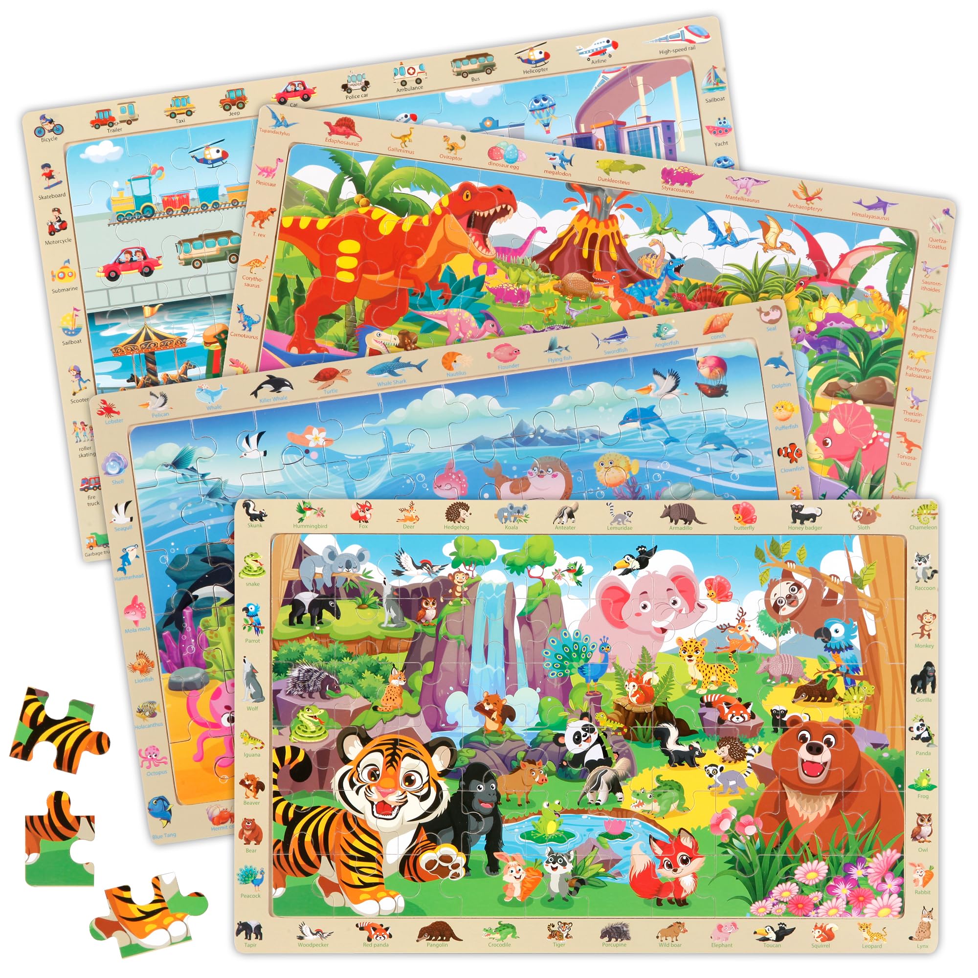 Kawyehu Ocean Scene wooden puzzle to boost focus during underwater play