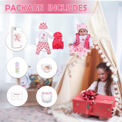 Kaydora Reborn 18-inch doll with magnetic pacifier for easy use