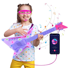 KAYOMIPE guitar and microphone play set for kids, ideal for creative music sessions.