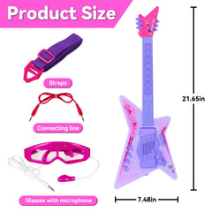 KAYOMIPE guitar keys close-up showing kid-friendly size and safe design.