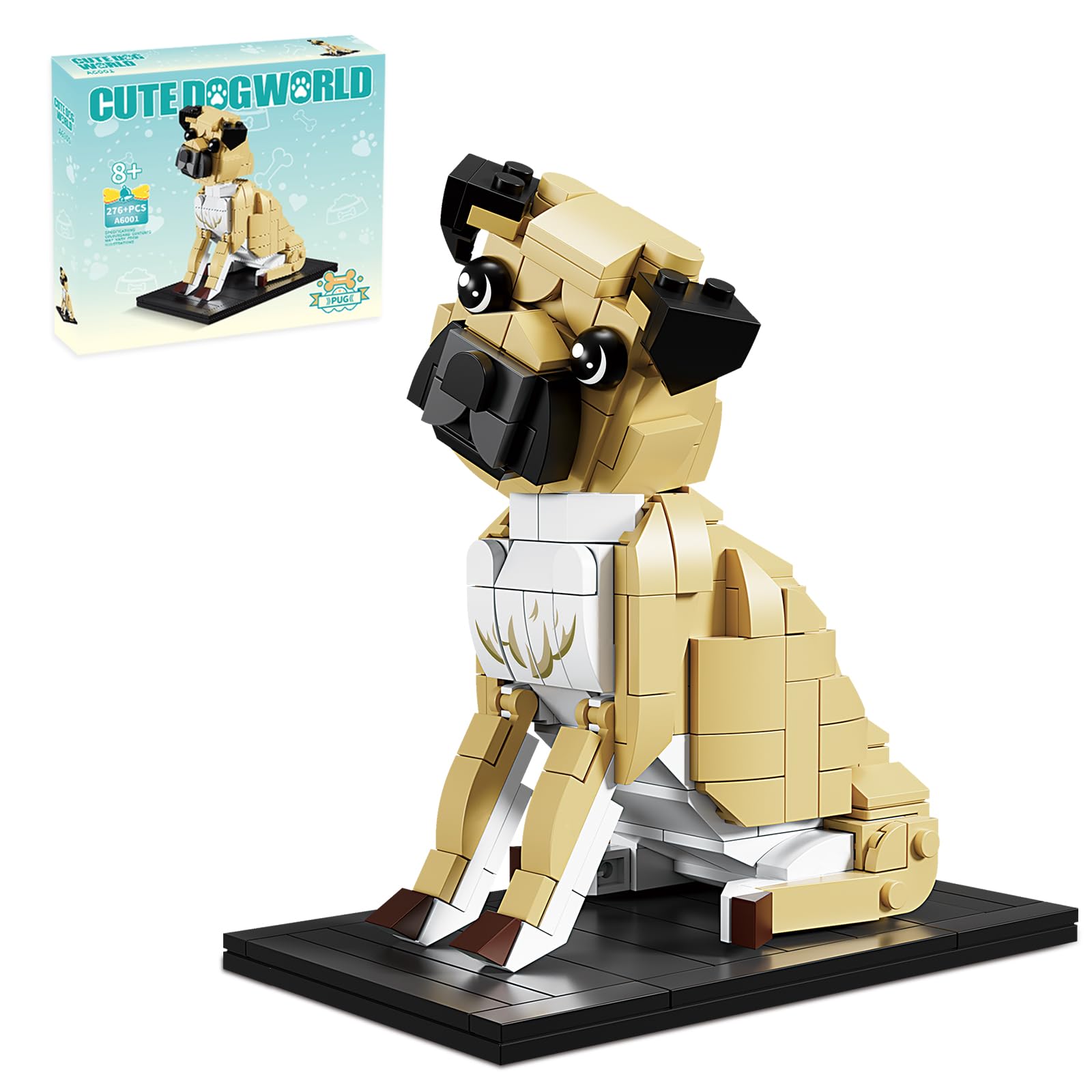 KAZI Adorable Dogs Building Set packaging, ideal for gift-giving and travel.
