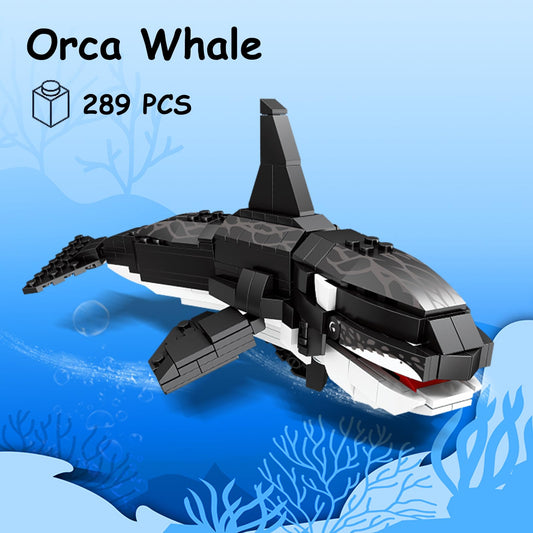 KAZI Orca blocks with movable joints for poseable sea creature display