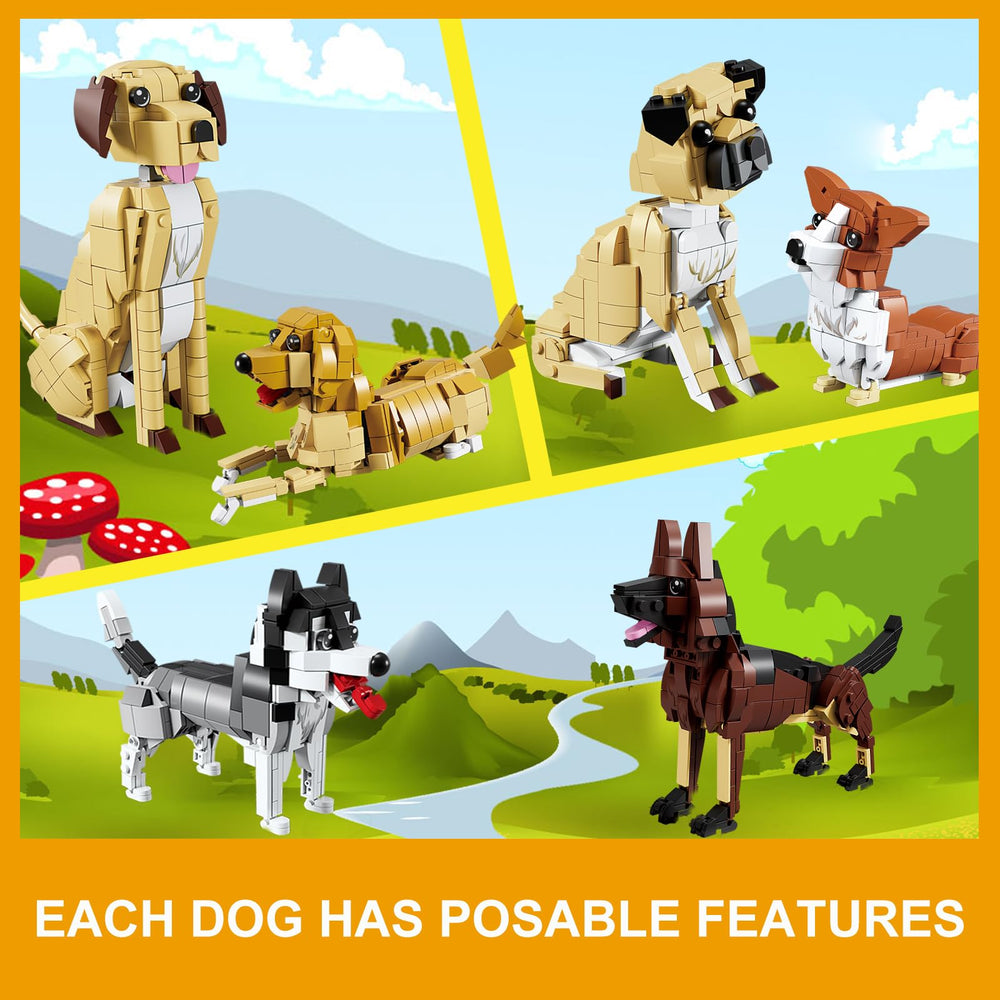 KAZI portable animal building toy shown in use for travel play.