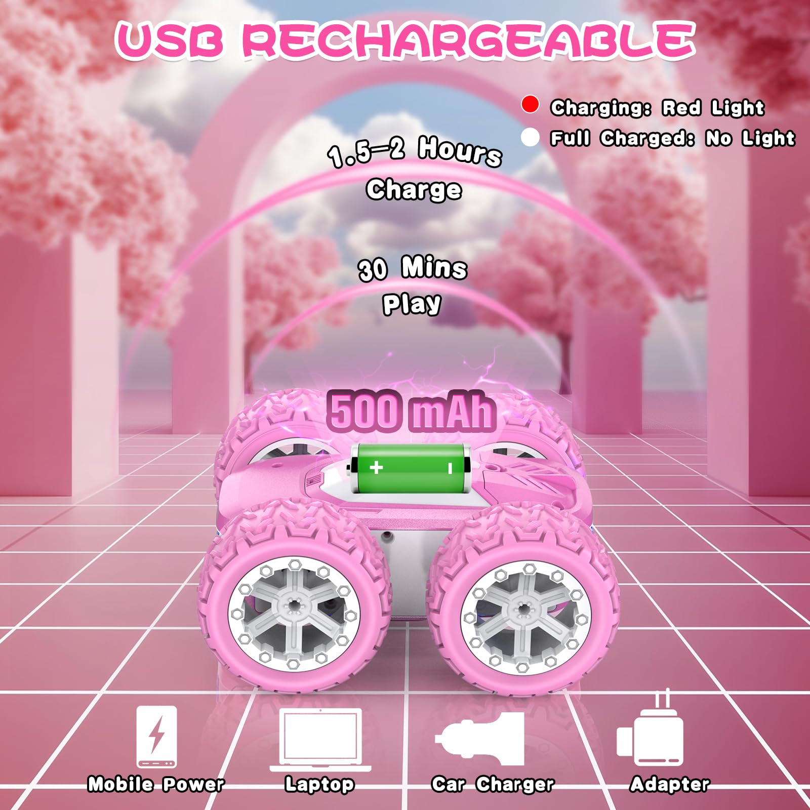 Kazswitle pink RC car DIY sticker pack for personalized styling