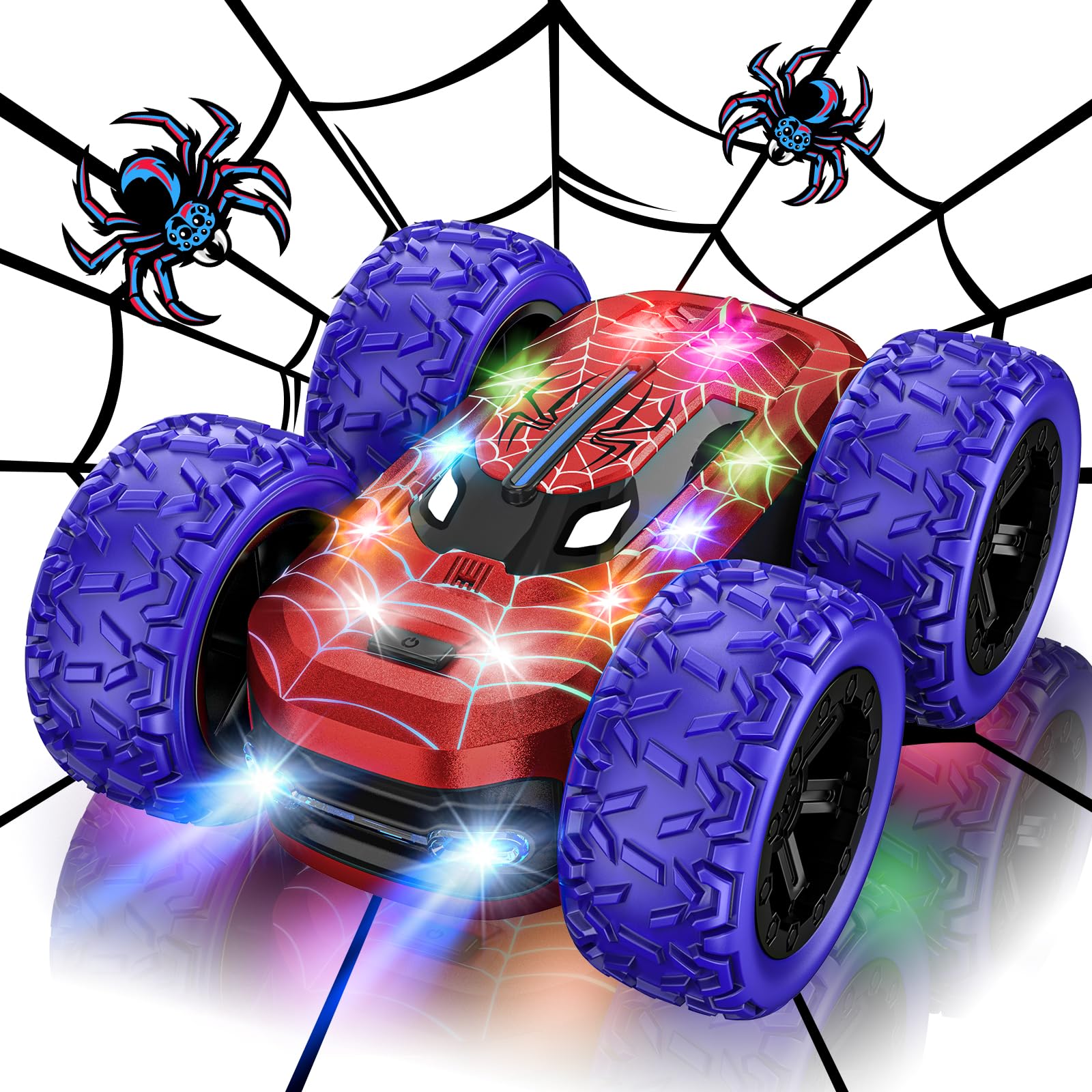 Kazswitle remote control car front view with bright LEDs for vibrant play