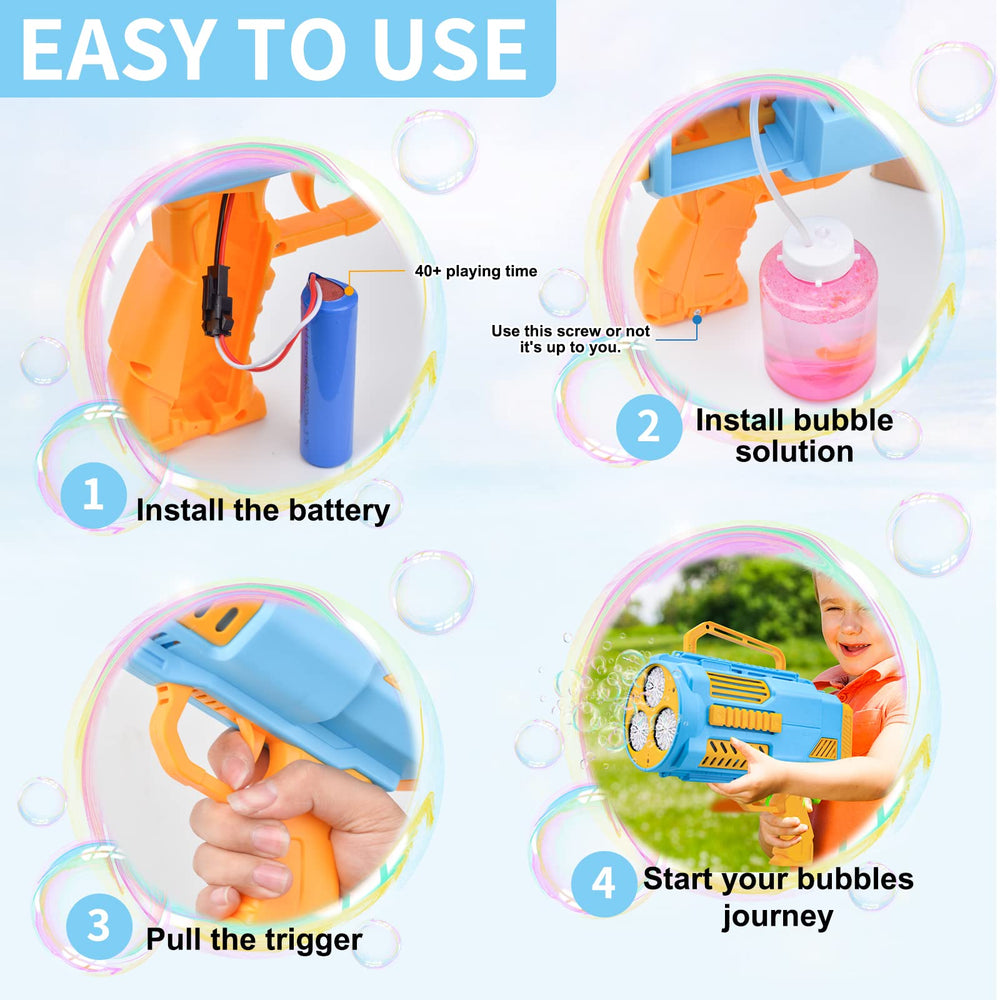 KB KAIBO bubble gun battery compartment for extended play