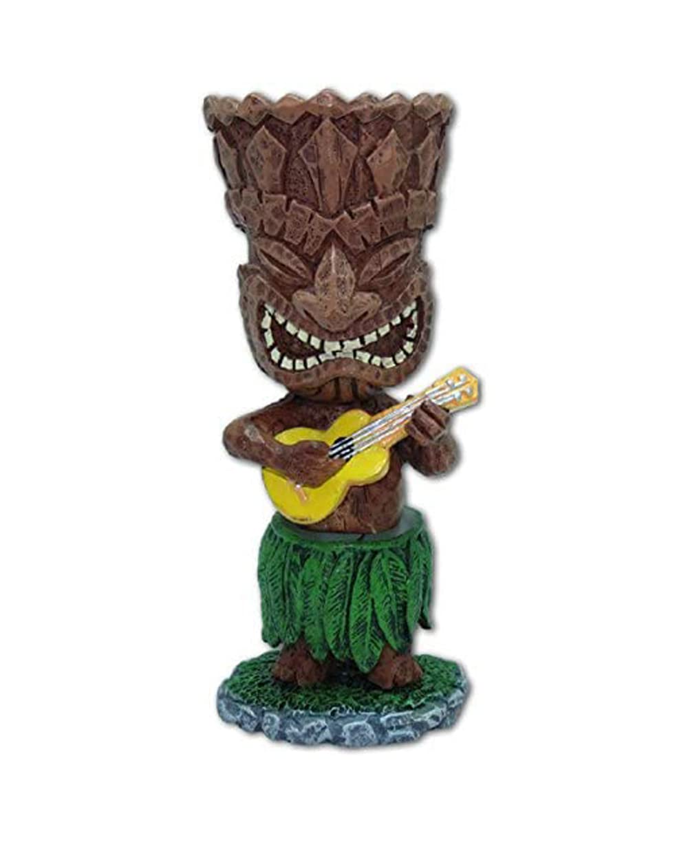 KC Hawaii tiki dashboard doll with ukulele offers whimsical aloha on your vehicle dashboard