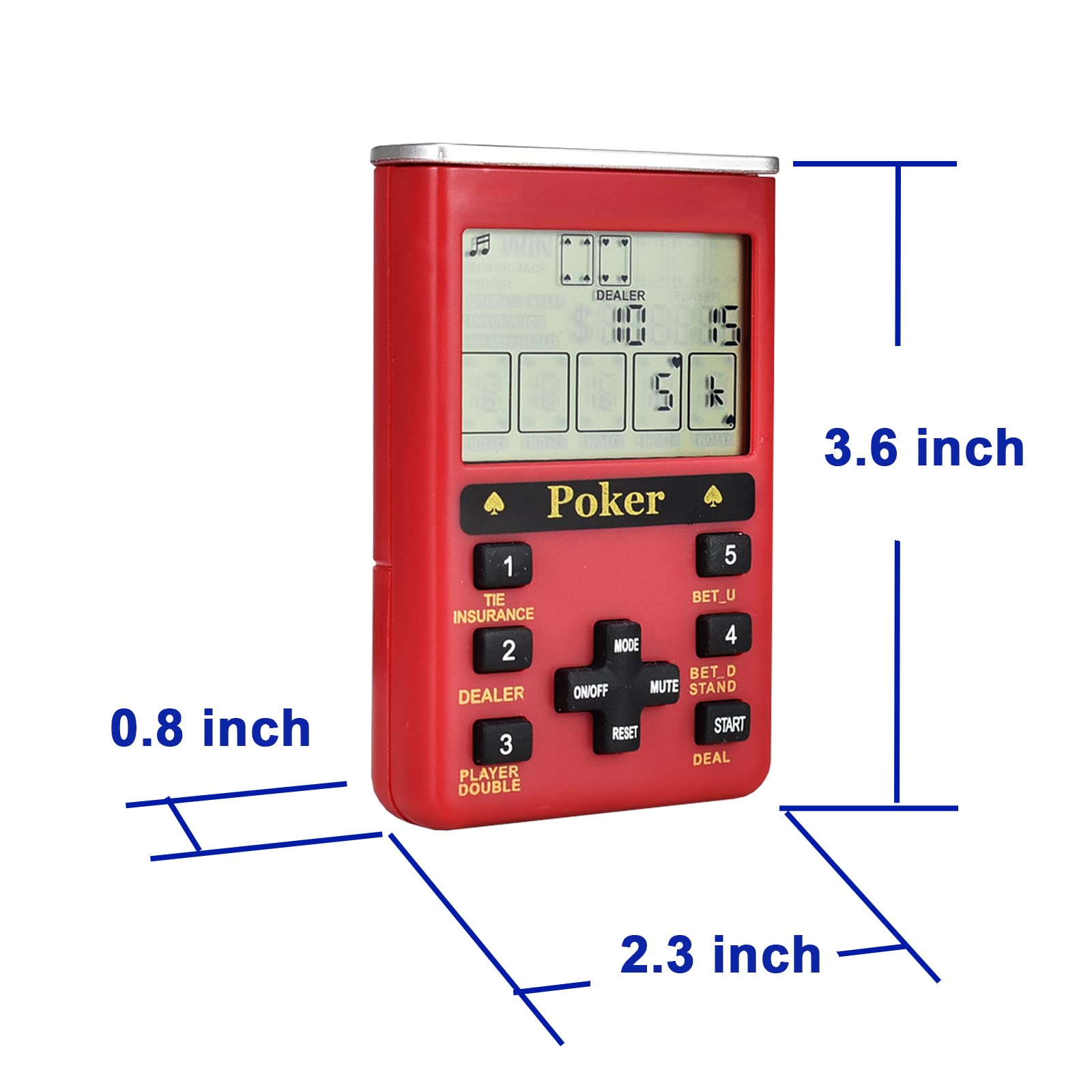 KDSbnk Handheld 7-in-1 Casino Game compact controls for easy play.