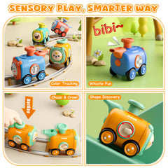 Keamaidy cartoon baby car set offers a safe durable four-pack gift option