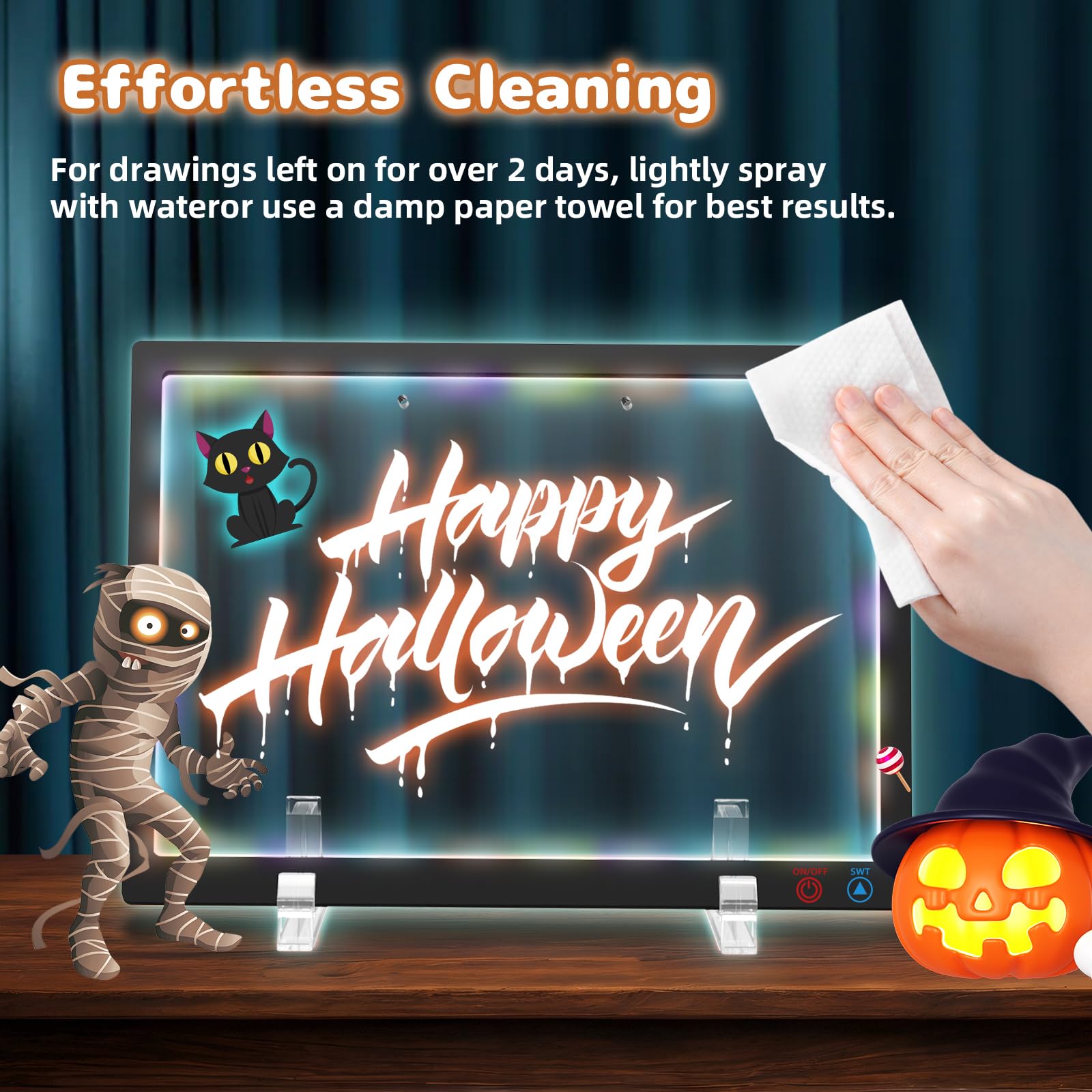 KEAMIMU LED Note Board is portable and durable for home or school use.