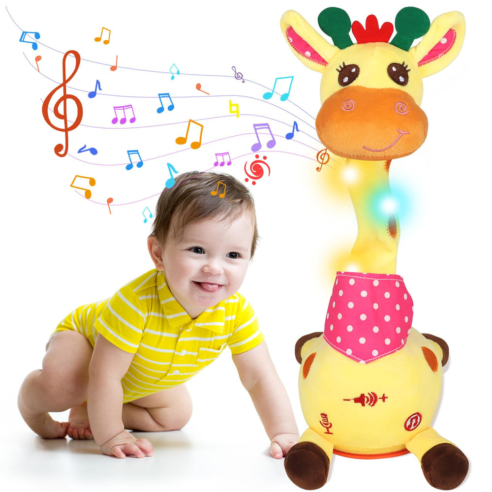 Keculf Dancing Giraffe Toy with LED lights for visual play.