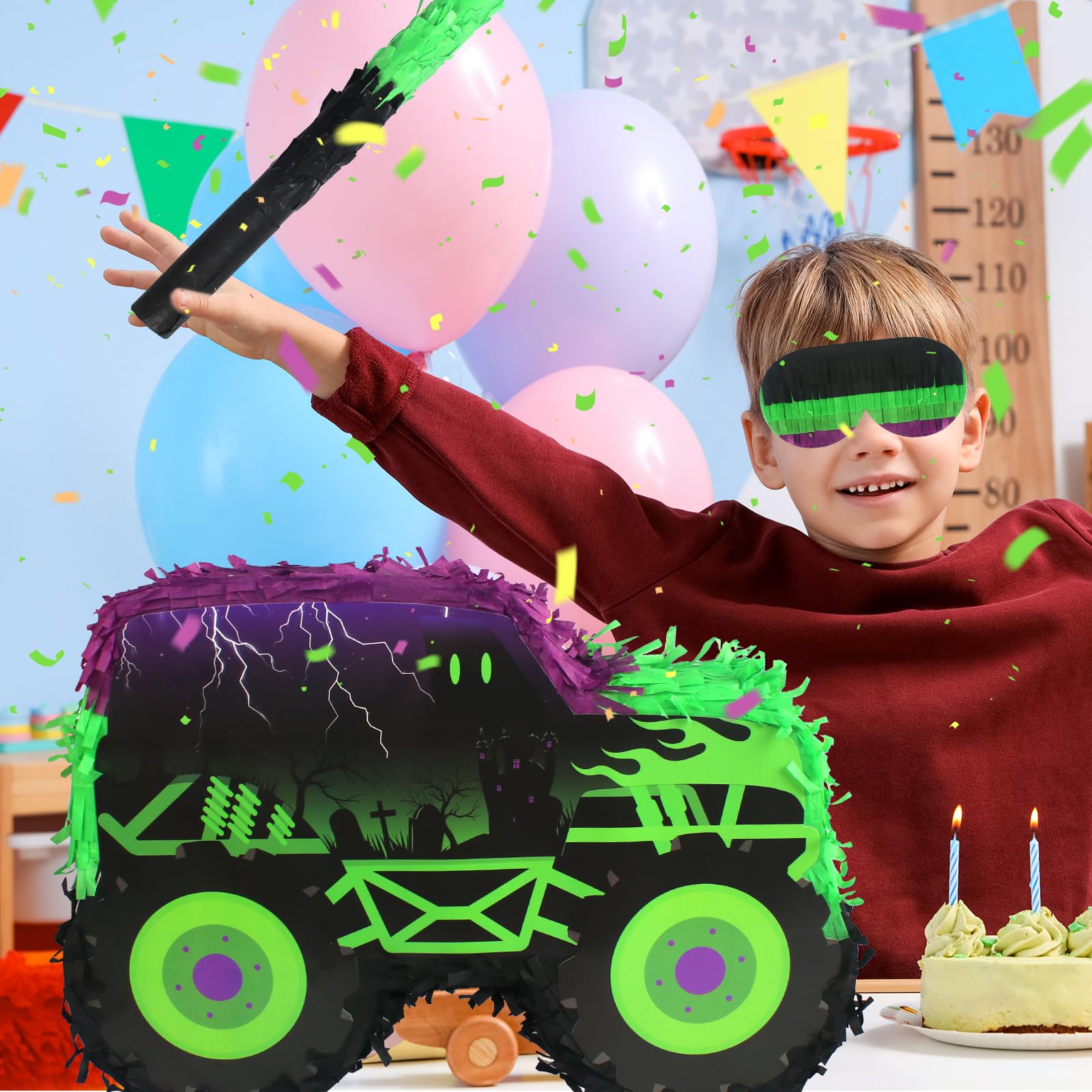 Kedaijin truck-themed party decor idea that sparks birthday excitement.