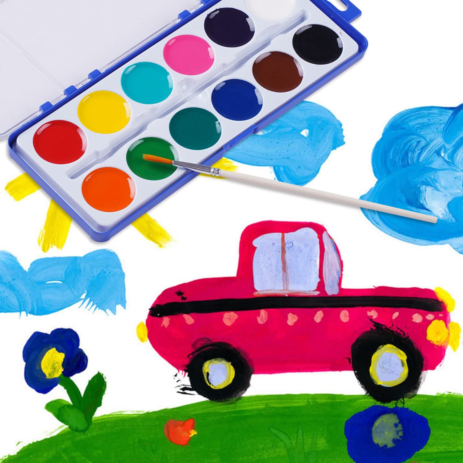 Keebor bright pigment colors create vivid designs for young artists.