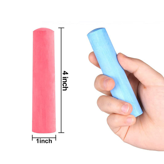 Keebor jumbo chalk sticks with easy grip for sidewalk drawings