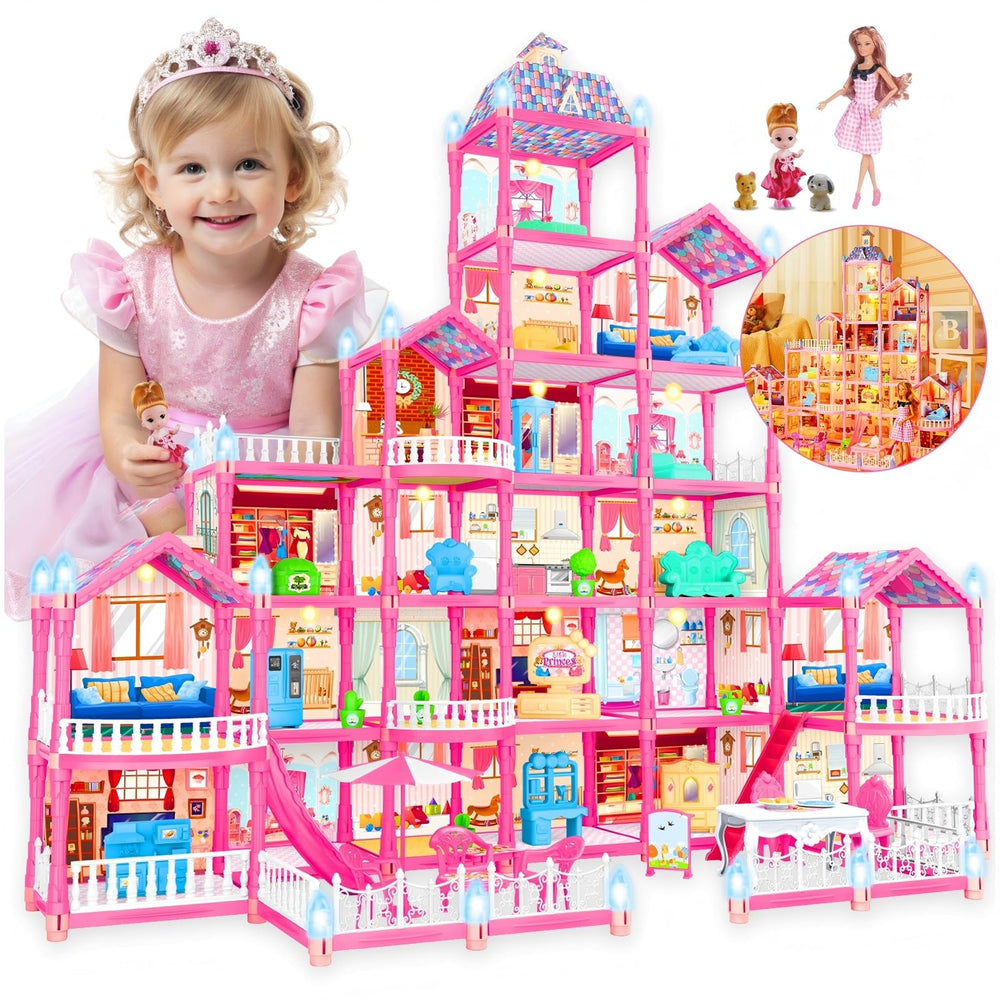 Keefun 7-level doll house with attic for expansive storytelling