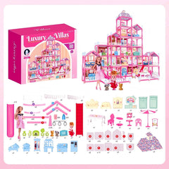 Keefun doll house easy assembly guide supports parent-child teamwork