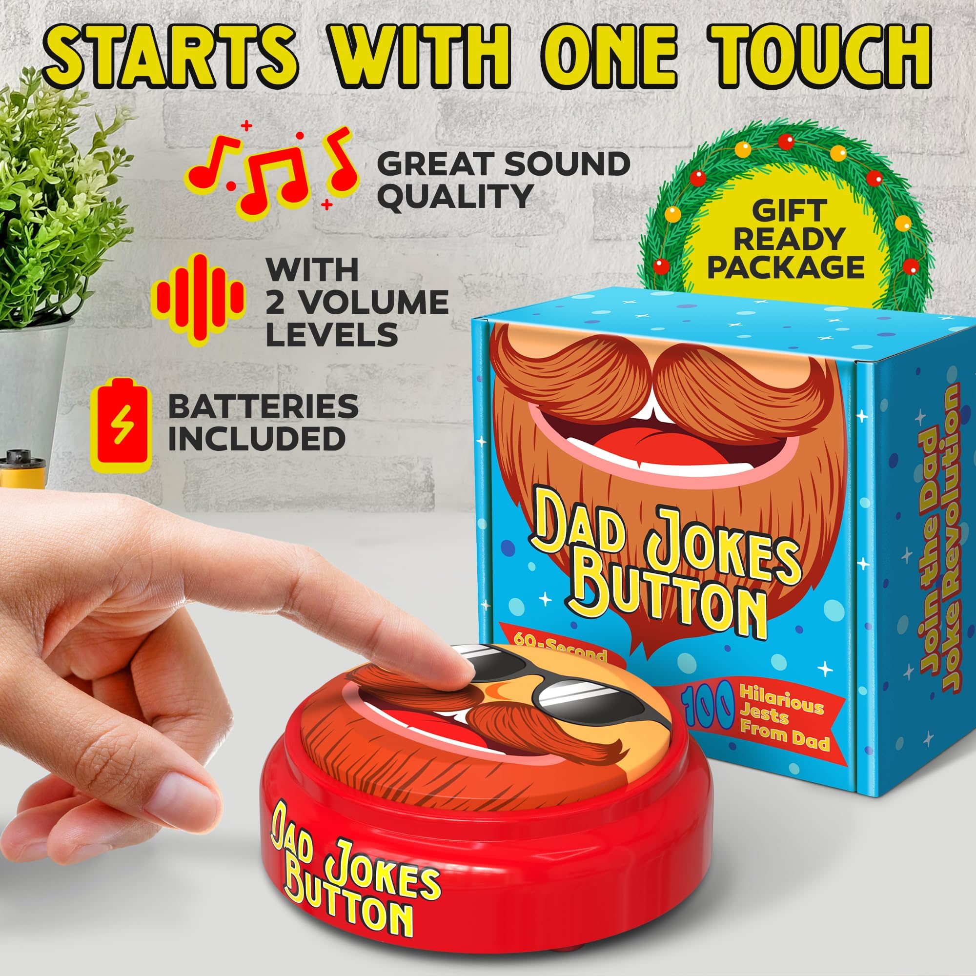 Keentox office party gag gift, the talking button breaks the ice.