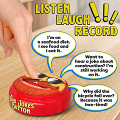 Keentox white elephant button front angle, a playful gag gift that sparks laughter.