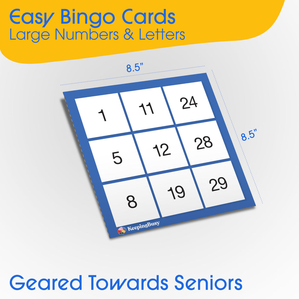 Keeping Busy bingo dementia chips, 54 pieces support simple turn-taking and interaction.