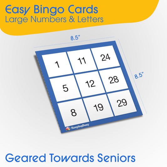 Keeping Busy bingo dementia chips, 54 pieces support simple turn-taking and interaction.