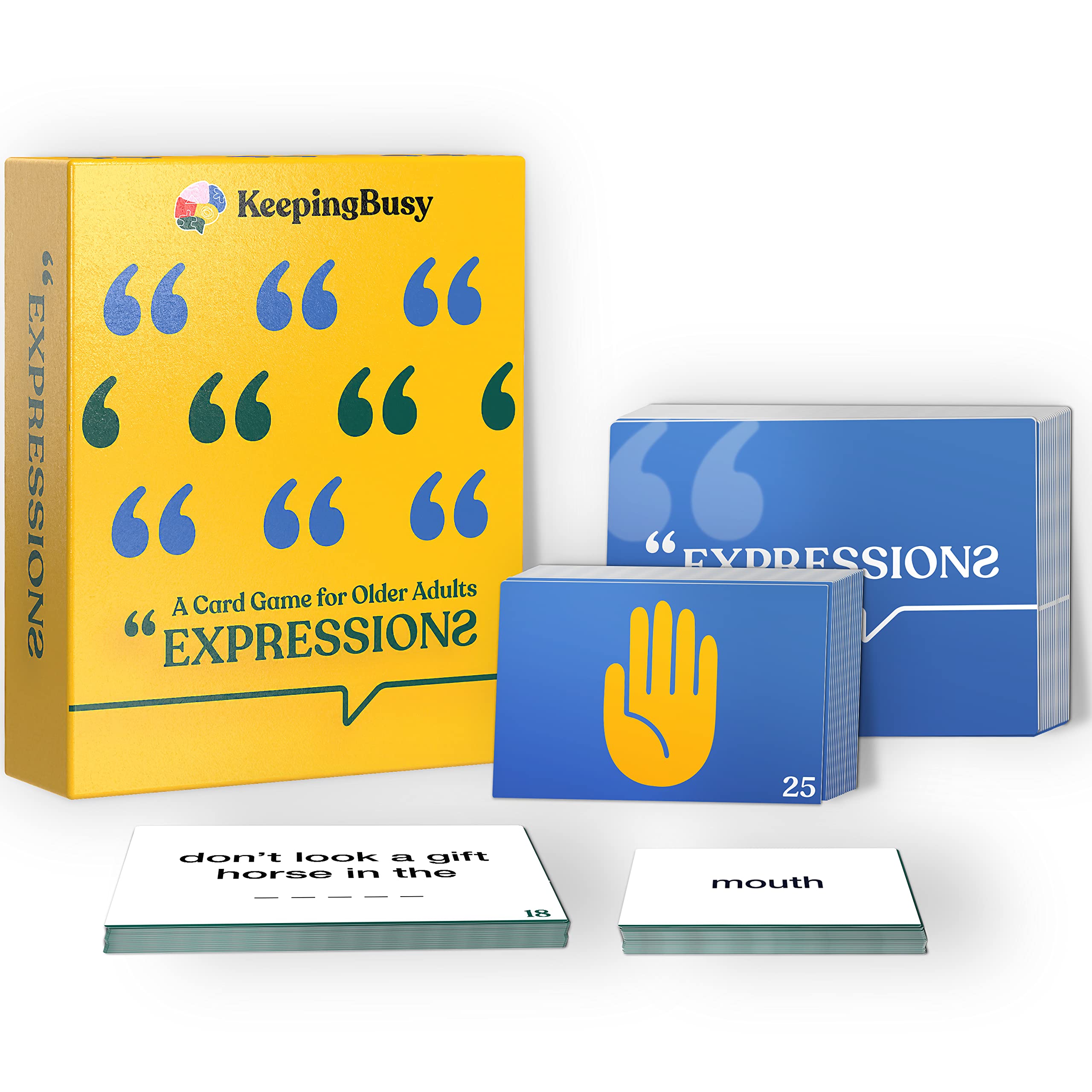 Keeping Busy Expressions Series 1 cover showcasing engaging dementia activity kit for seniors