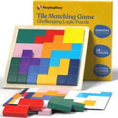 Keeping Busy tile matching board with colorful tiles for seniors' cognitive engagement