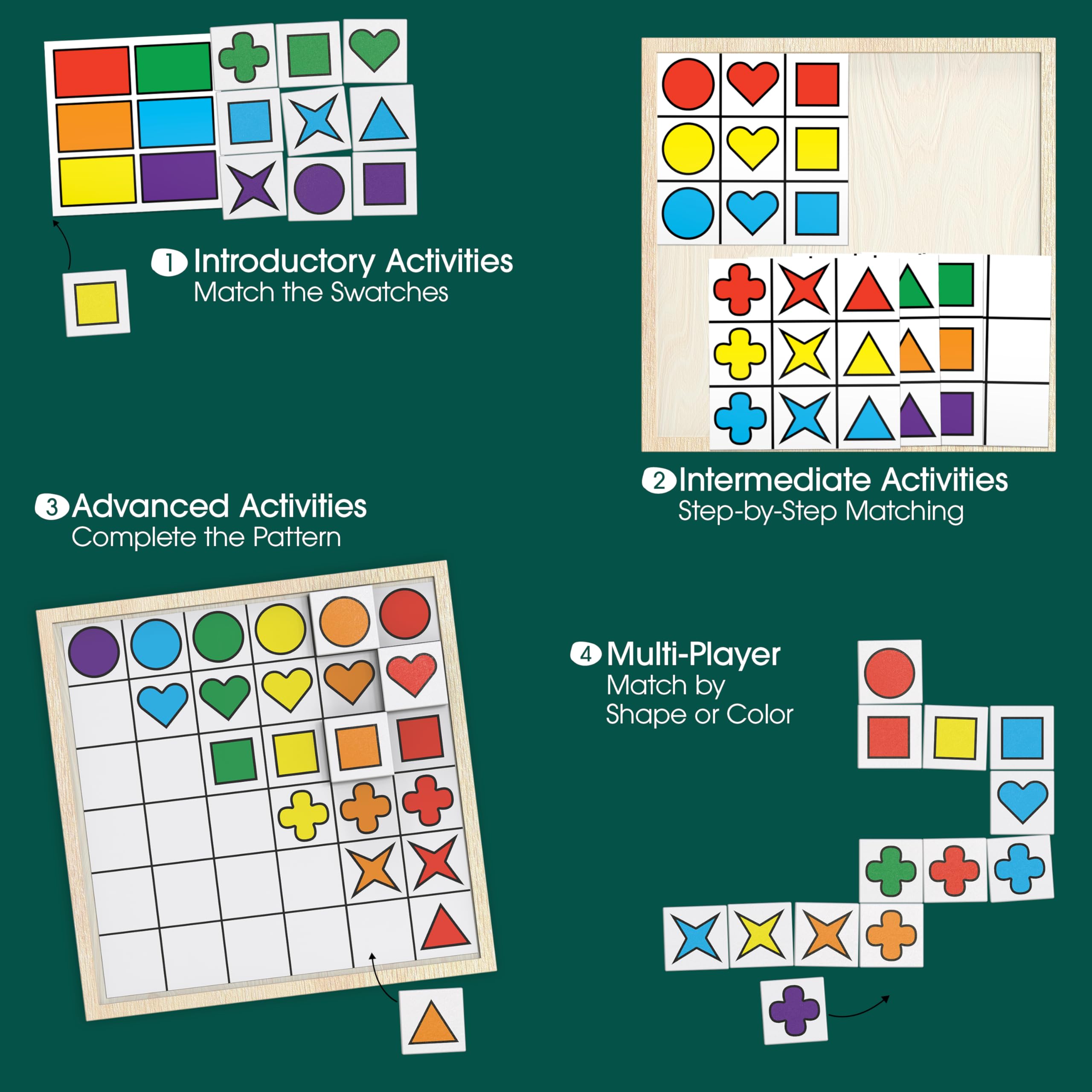 Keeping Busy large tiles 1.75 inch for easy handling and low-vision use.