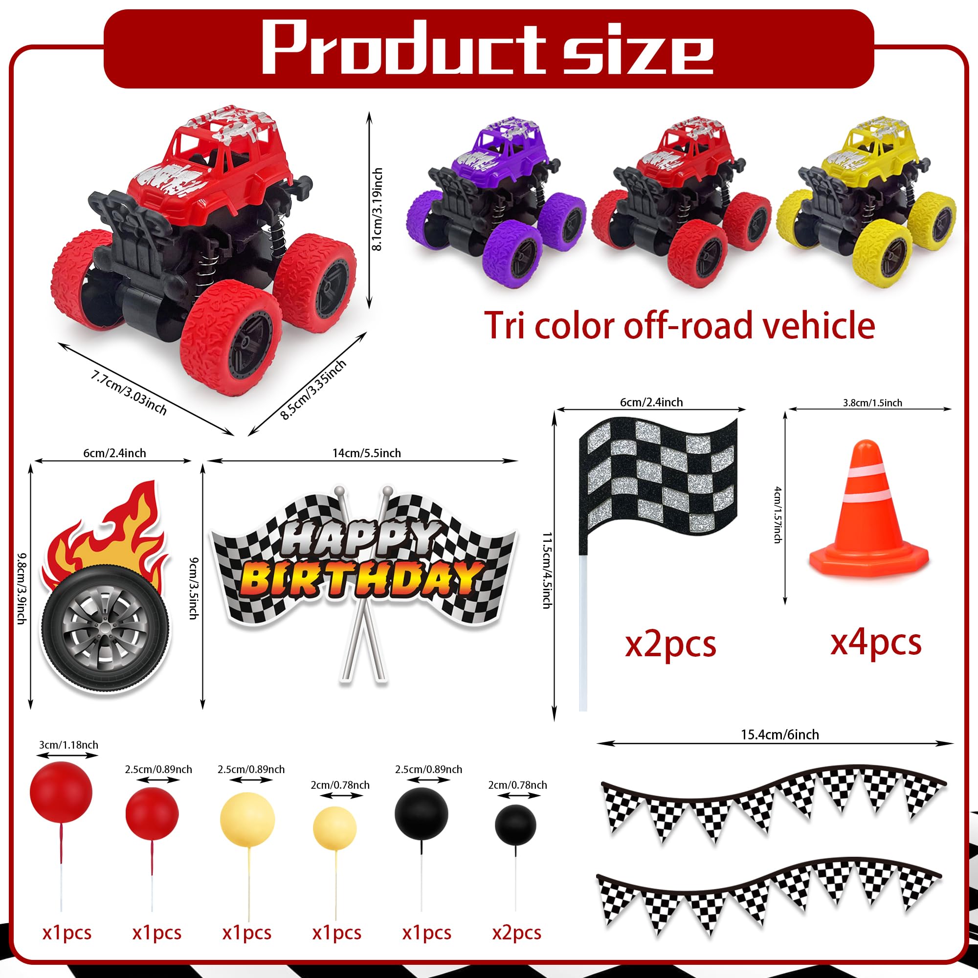 KeePARTY truck cake topper black for modern cake accents
