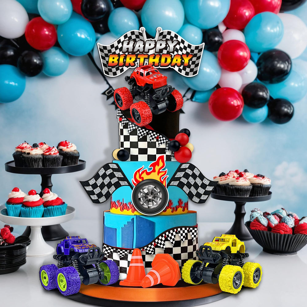 KeePARTY 20-piece truck-themed cake decorations kit for party styling