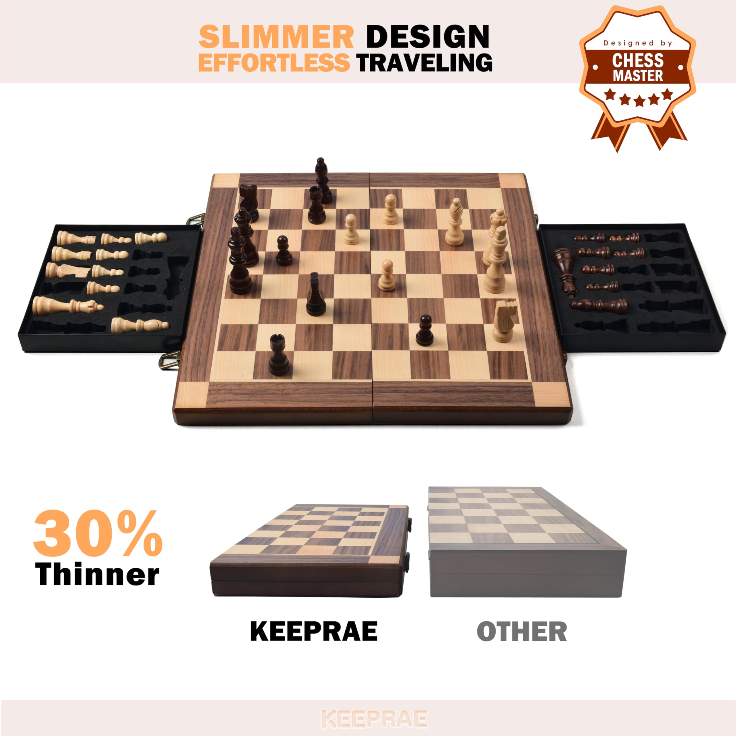 KEEPRAE walnut board surface showcases rich color and tactile finish.