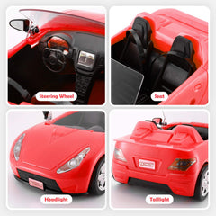 KeepRunning doll car with silvery rims enhances stylish look