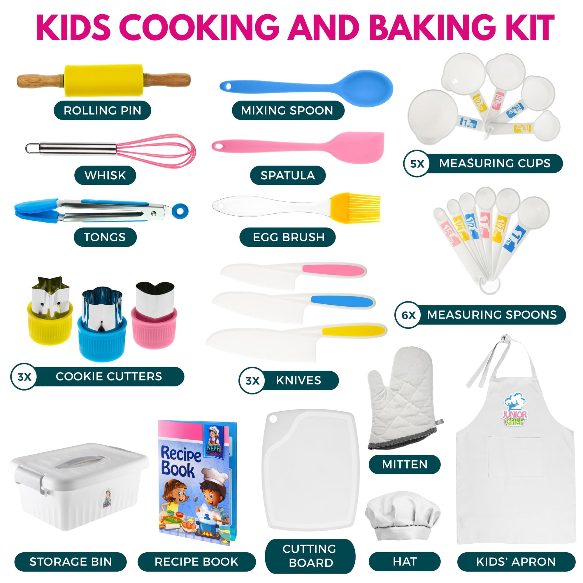 KEFF safe plastic knives for beginner chefs and safe baking practice
