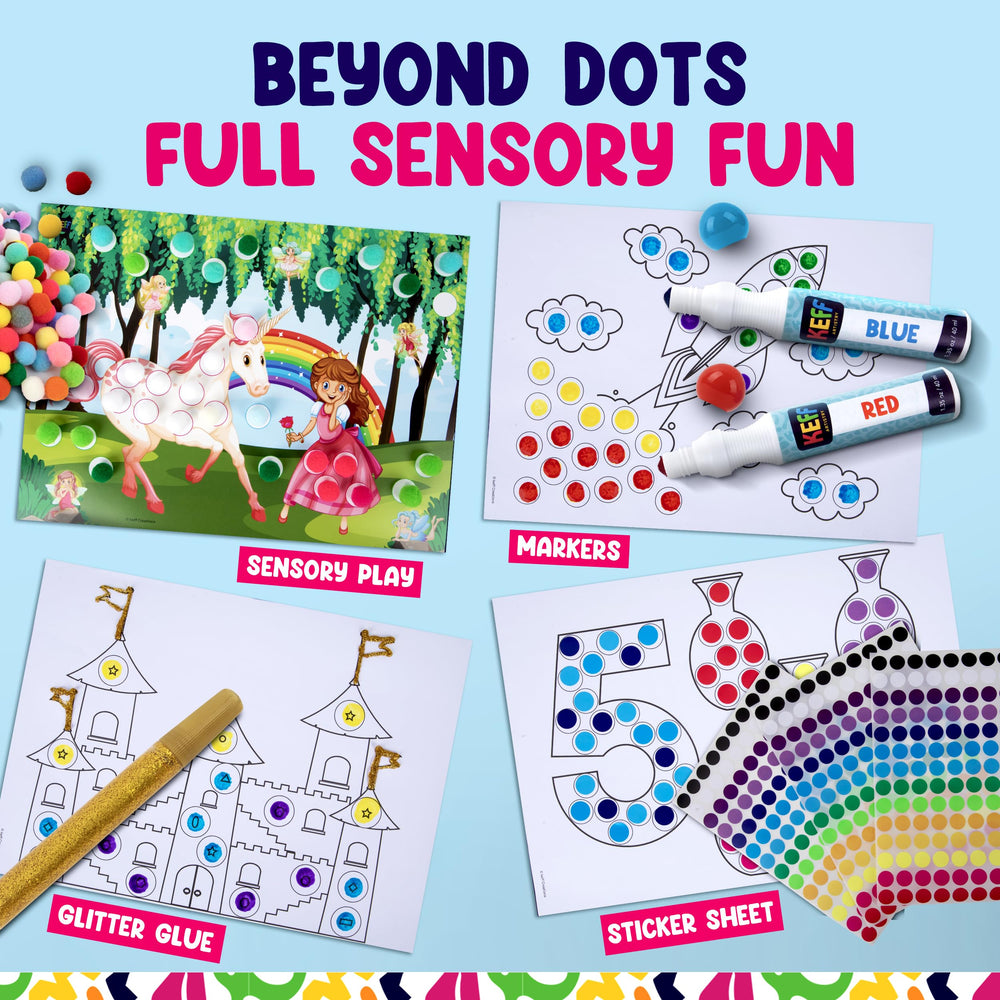 KEFF Dot Art Kids 20 bonus pages expand creative play