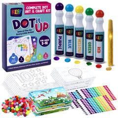 KEFF Dot Art Kids five dot markers for creative, mess-free projects