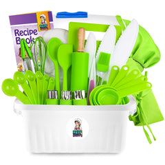 KEFF Kids Kitchen Set with apron and chef hat for safe, imaginative play