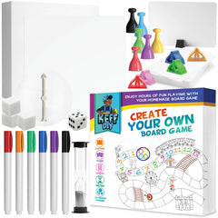 KEFF Make Your Own Board Game Set blank board for creative play.